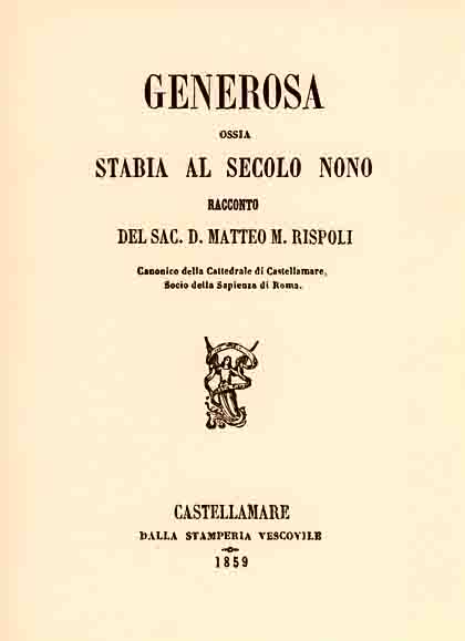 Frontespizio di Generosa (ed. 1859)