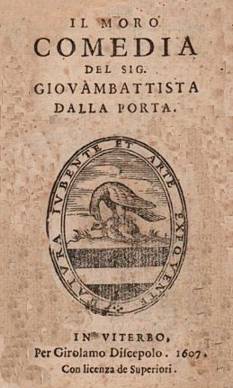 Frontespizio della I ediz. (1607) de Il Moro